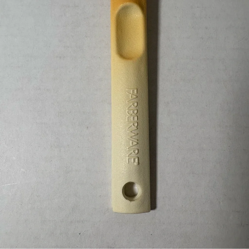 Vintage Discontinued Farberware Plastic Yellow Serving Fork